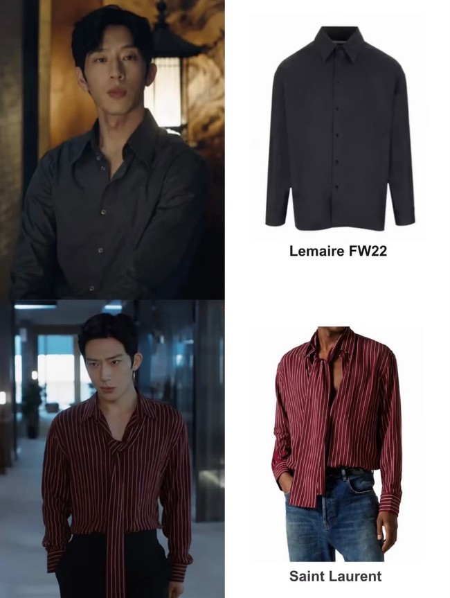 Lewat potongan kemeja minimalis Lemaire hingga kemeja garis-garis beraksen selendang leher dari Saint Laurent, gaya smart-casual Luan Nian atau Luke selalu berhasil mencuri perhatian penonton drama China The Early Spring yang tayang di Netflix. Foto: Dok. Weibo, Netflix, Instagram