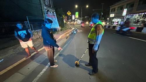 Lokasi kecelakaan di Jalan Imam Bonjol, Denpasar, Kamis (10/9/2026) malam. (Dok. Polresta Denpasar)