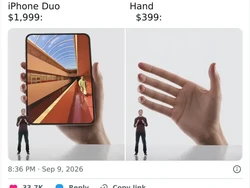 Meme Kocak iPhone Duo, HP Lipat Pertama Apple Kena Roasting