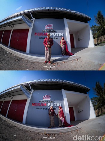 Viral Anti-Mainstream, Pengantin Ini Foto Nikah di Depan Kopdes Merah Putih