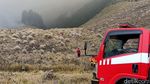 Petugas Gabungan Berjibaku Padamkan Karhutla Bromo