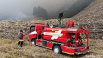 Petugas Gabungan Berjibaku Padamkan Karhutla Bromo