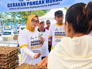 Tekan Inflasi, Pemkot Kendari Gelar Gerakan Pangan Murah di Tugu Eks MTQ