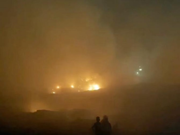 Titik api baru di TPA Galuga Bogor (dok. screenshot instagram Damkar)
