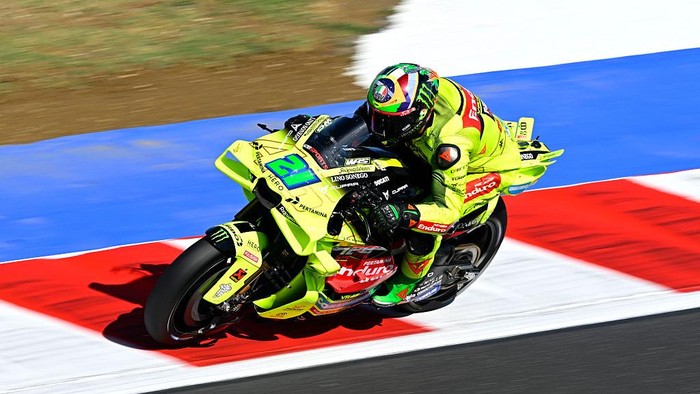 Morbidelli saat menjalani sesi latihan bebas di Sirkuit Misano pada Jumat (11/9/2026).