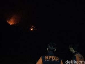 Kebakaran di Gunung Margatapa Majalengka, 3 Hari Api Muncul-Mati