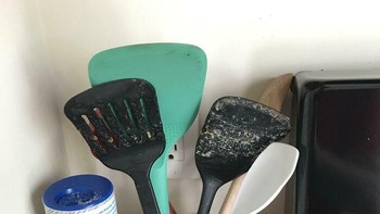 Kemudian, ada lagi teman kosannya yang tidak mau nyuci spatula-spatulanya karena merasa itu bersih, kok! Foto: fserv11 via Bored Panda
