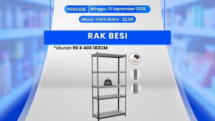 Transmart full day sale rak besi
