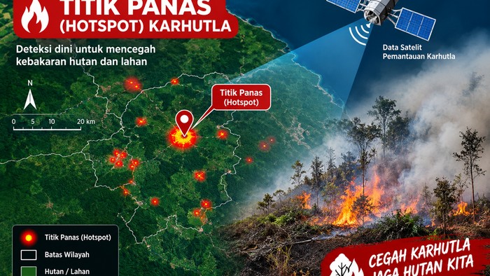 Ilustrasi titik panas atau hotspot