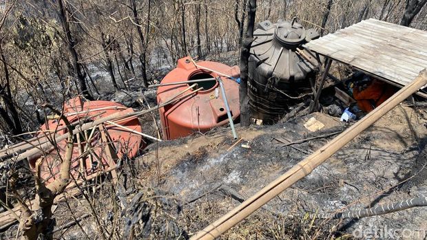 Kebakaran bromo Kebakaran Bromo meluas hingga Jemplang dan mendekati Bromo Hillside. Tandon air ludes terbakar, sementara pemadaman terus dilakukan.