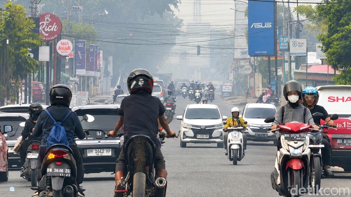 Kondisi kabut asap yang kembali menyelimuti Jambi