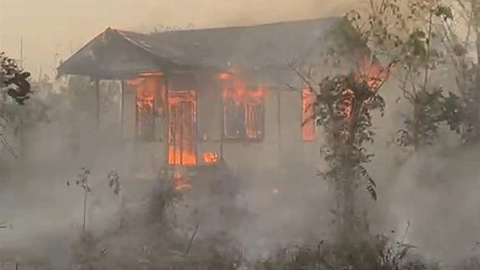 Rumah di Palangka Raya Hangus Terbakar