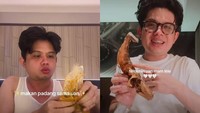 Uan Kaisar Hobi Makan Sambil Live Streaming, Lahap Nasi Padang hingga Lele