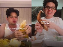Uan Kaisar Hobi Makan Sambil Live Streaming, Lahap Nasi Padang hingga Lele