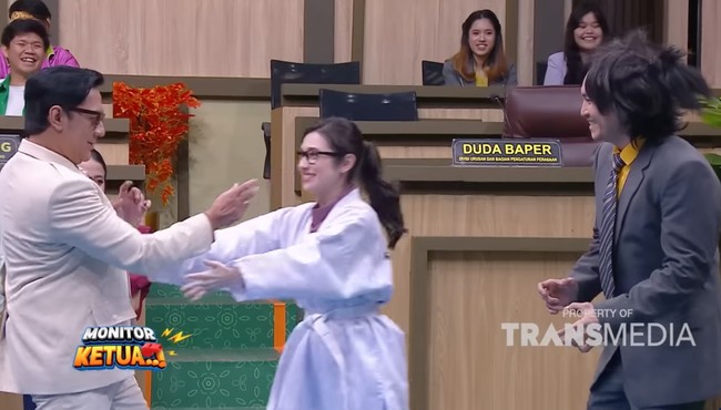 Andre dan Amanda memang diketahui sering syuting program televisi bersama. Kebersamaan keduanya pun kerap curi atensi. Foto: YouTube/TRANS TV Official