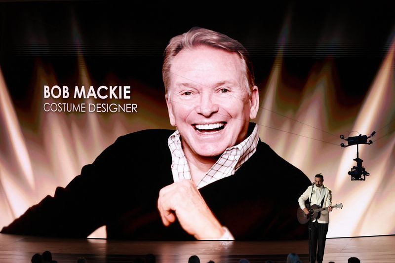 A picture of Bob Mackie during the In Memoriam segment at the 78th Primetime Emmy Awards in Los Angeles, California, U.S., September 14, 2026. REUTERS/Mario Anzuoni