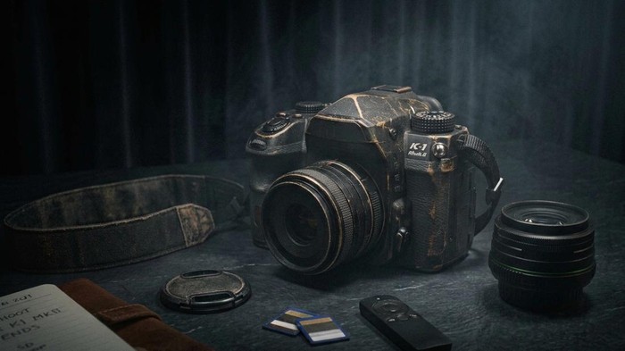 Ilustrasi kamera DSLR diolah menggunakan AI