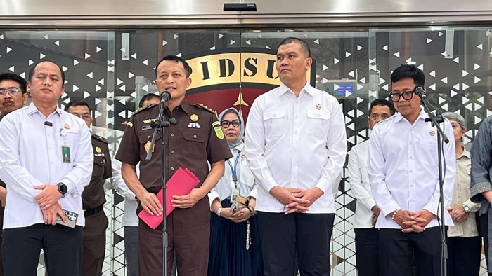 Konferensi pers Kejagung (Rumondang/detikcom)