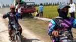 Serunya Balap Ojek Gabah di Lamongan