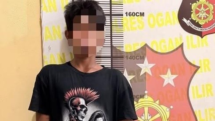 Pelaku pencabulan di Ogan Ilir saat ditangkap polisi