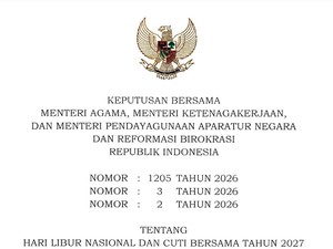 Link Download PDF SKB 3 Menteri Terbaru dan Daftar 26 Tanggal Merah 2027