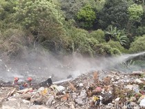 Upaya Petugas Damkar Padamkan Kebakaran Lahan di Punclut Bandung