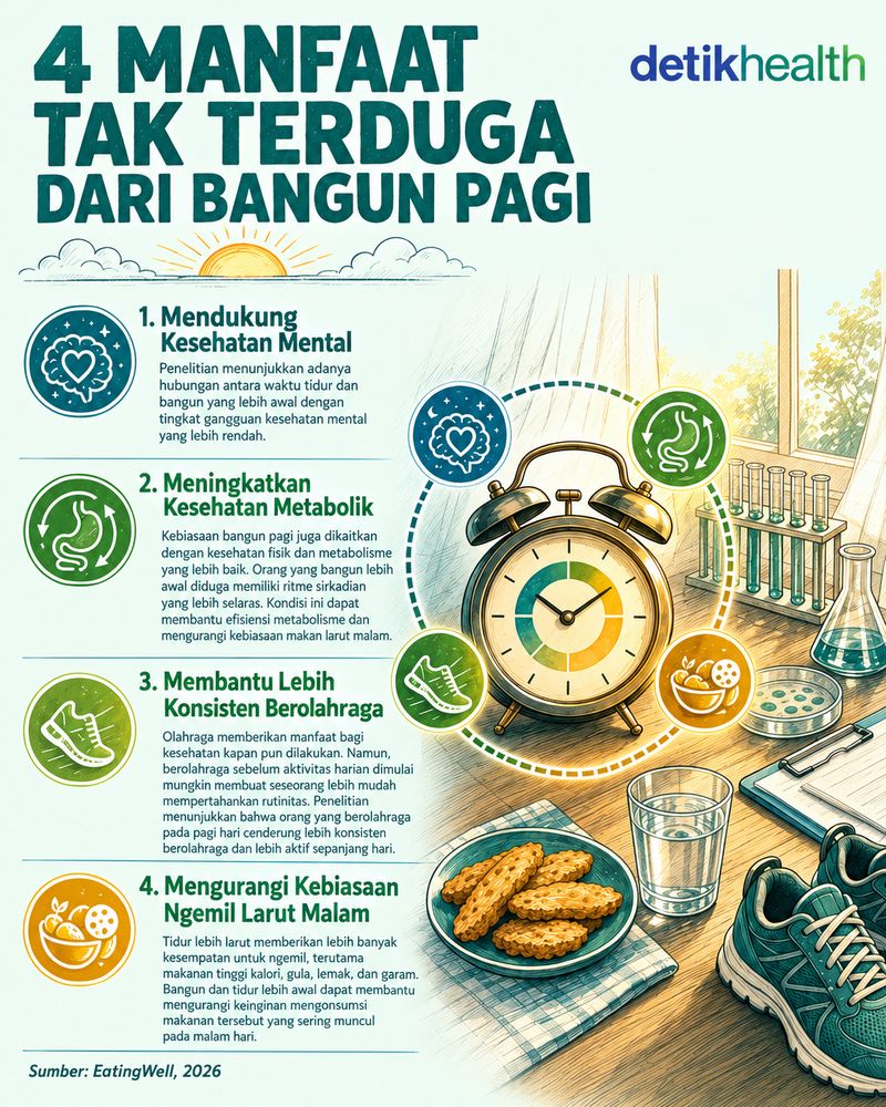 4 manfaat dari bangun pagi
