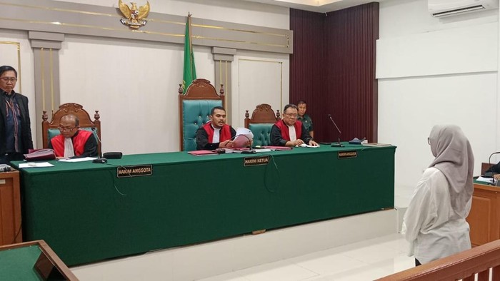 Ferta jalani sidang vonis di Pengadilan Negeri Kelas I A Palembang