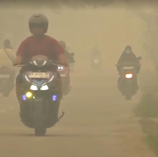 Bukan Filter! Begini Penampakan Kabut Asap di Kalimantan