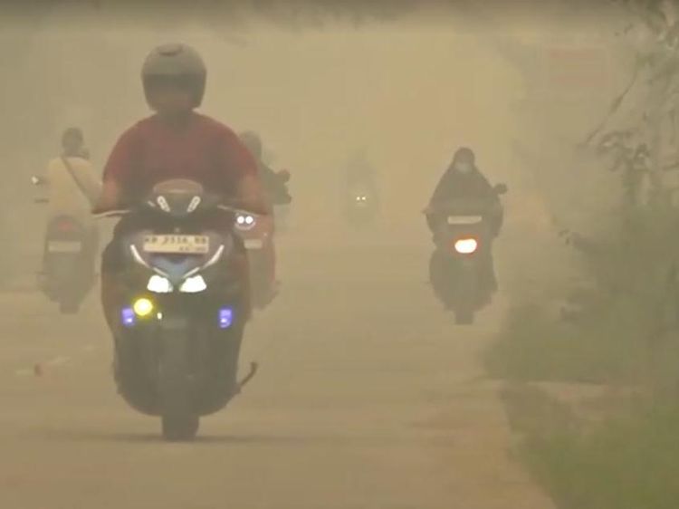 Bukan Filter! Begini Penampakan Kabut Asap di Kalimantan