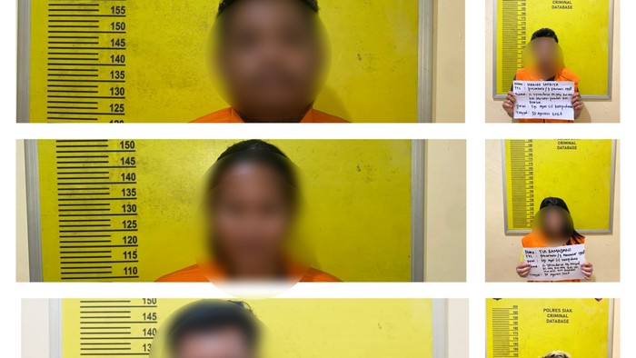Polres Siak menangkap delapan tersangka jaringan pemalsuan SIM, Rabu (16/9/2026).