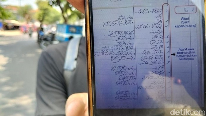 Potongan manuskrip pengobatan Cianjur