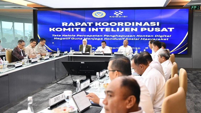 Kepala Badan Intelijen Negara (BIN) Jenderal TNI (Purn) M. Herindra bersama Menteri Komunikasi dan Digital (Menkomdigi) Meutya Hafid dan Kepala Badan Siber dan Sandi Negara (BSSN) Jenderal TNI (Purn) Nugroho Sulistyo Budi melakukan konsolidasi antarlembaga.