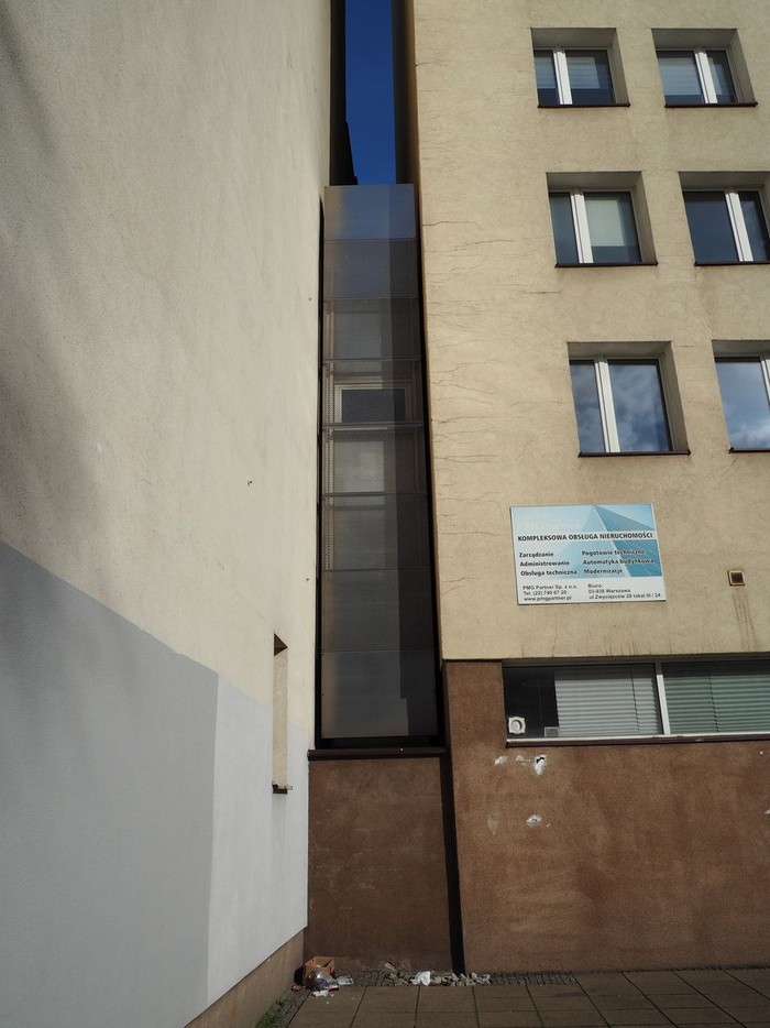 Keret house door domophon, Warsaw. Outside view.