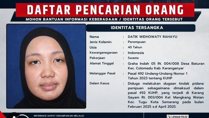Datik Widhowaty Rahayu, DPO Polrestabes Semarang, Kamis (17/9/2026).