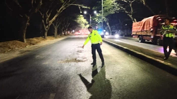 Penampakan jalur Pantura Demak-Kudus Km 33+300, TKP kecelakaan maut tewaskan seorang pemotor pada Kamis (17/9/2026).