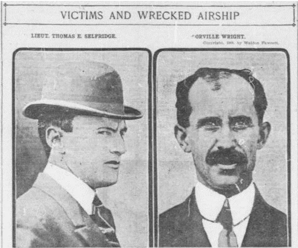 Kolase Orville Wright dan E.Selfridge. Kolase Orville Wright dan E.Selfridge. (Istimwa)