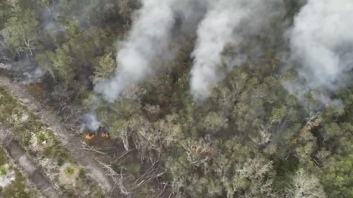 Lahan terbakar di Belitung Timur