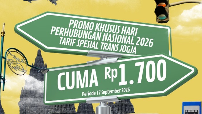 Pamflet promo Trans Jogja Rp 1.700.