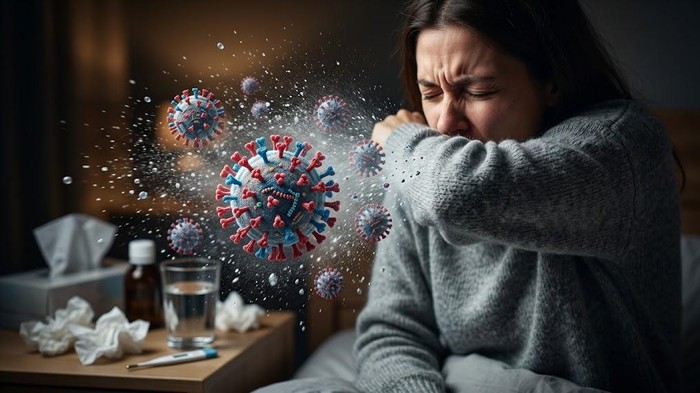 Ilustrasi menderita Influenza A.