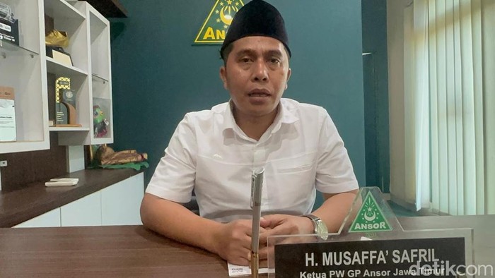 Ketua Ansor Jatim H Musaffa Safril saat ditemui di Surabaya