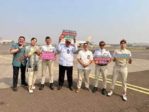 Pesawat Super Air Jet Mendarat di Bandung, Hubungkan Bali dan Medan