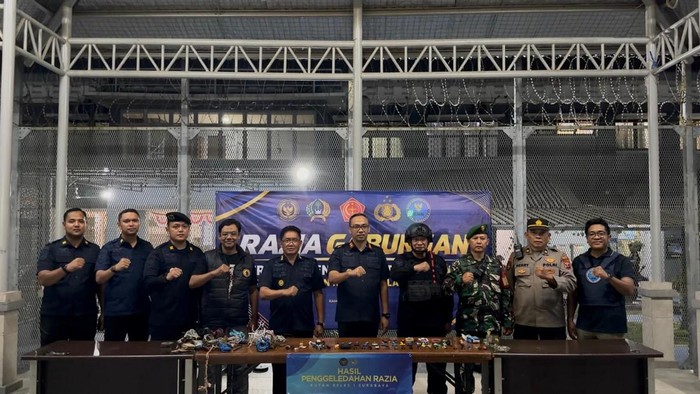 Razia gabungan digelar di Rutan Kelas I Surabaya dengan melibatkan TNI-Polri dan BNN untuk memperkuat keamanan serta ketertiban lingkungan rutan. ((dok ist)