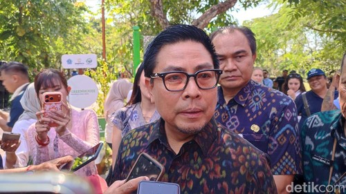 Wakil Walikota Denpasar, I Kadek Agus Arya Wibawa saat ditemui di Taman Kota Lumintang, Denpasar Utara, Jumat (18/9/2026). (Ahmad Firizqi Irwan/detikBali)