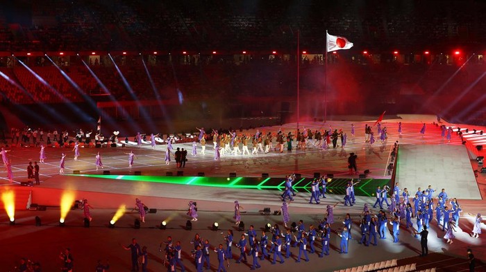 Asian Games - Aichi-Nagoya 2026 - Opening Ceremony - Paloma Mizuho Stadium, Nagoya, Japan - September 19, 2026
General view inside the stadium during the opening ceremony REUTERS/Issei Kato