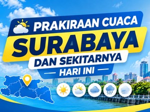 Surabaya Berawan tapi Panas Pol Suhu Tembus 37 Derajat Celsius