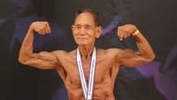 Kakek Umur 90 Juara Kompetisi Binaraga, Bugarnya Bikin Minder yang Muda