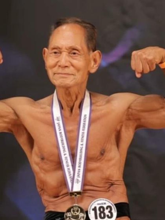 FOTO: Penampilan Kakek Jepang Usia 90 Tahun yang Menang Kompetisi Binaraga