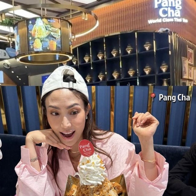Ayu Dewi Kulineran di Bangkok, Cicip Omelet Kepiting hingga Thai Tea