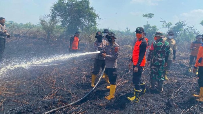 Lahan di Sarolangun yang berhasil dipadamkan tim Satgas Karhutla